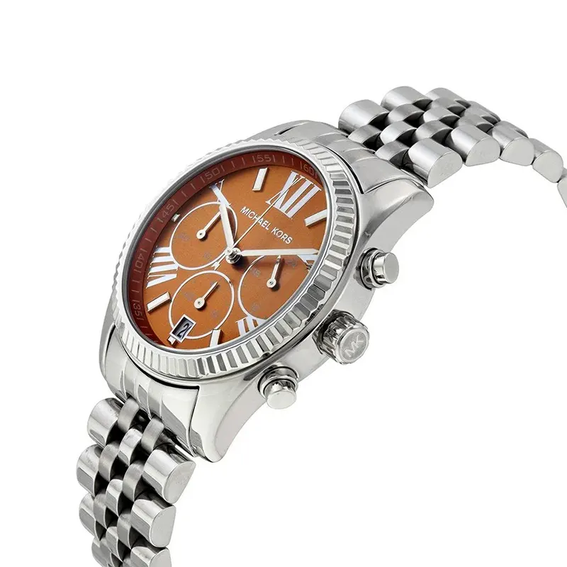 Michael Kors Lexington Chronograph Brown Dial Ladies Watch- MK6221